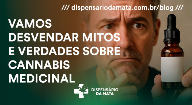 Homem questionando mitos sobre cannabis medicinal